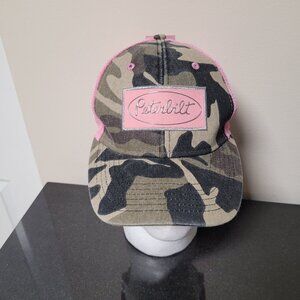 Peterbilt Pink Camo Trucker Hat Mesh Snapback Women’s Adjustable Cap